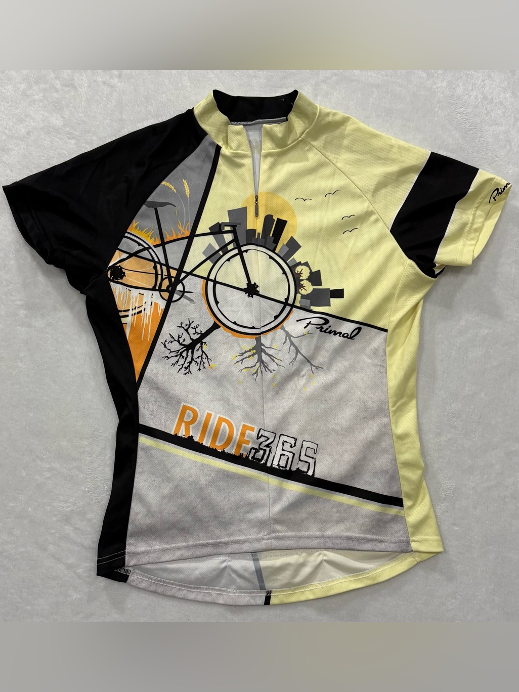 Primal Ride 365 Graphic Design 3/4 Zip Cycling Jersey Women's Size M